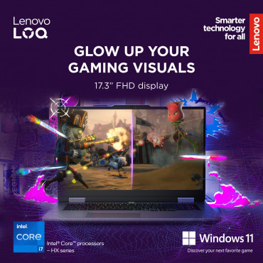 Lenovo LOQ 17IRX10 | Luna Grey | 17.3 " | IPS | FHD | 1920 x 1080 pixels | Anti-glare | Intel Core i7 | i7-13650HX | 16 GB | SOD