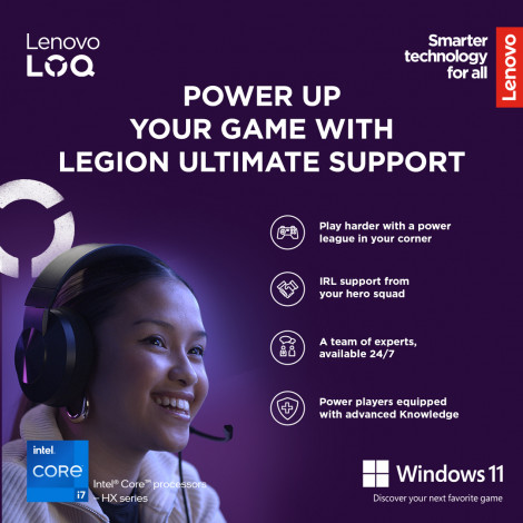 Lenovo LOQ 17IRX10 | Luna Grey | 17.3 " | IPS | FHD | 1920 x 1080 pixels | Anti-glare | Intel Core i7 | i7-13650HX | 16 GB | SOD