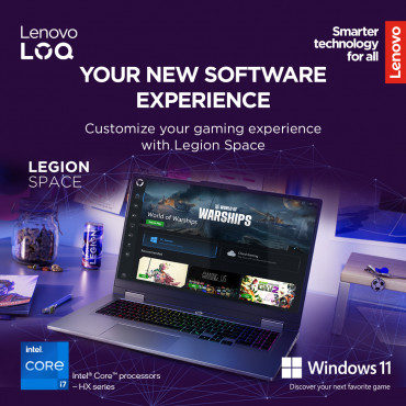 Lenovo LOQ 17IRX10 | Luna Grey | 17.3 " | IPS | FHD | 1920 x 1080 pixels | Anti-glare | Intel Core i7 | i7-13650HX | 16 GB | SOD