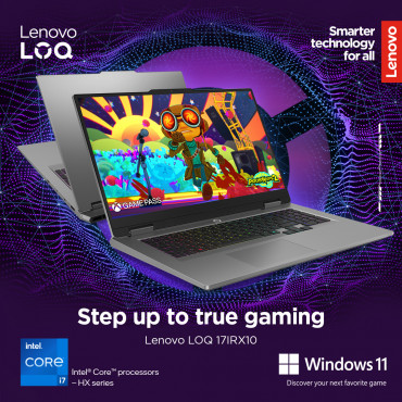 Lenovo LOQ 17IRX10 | Luna Grey | 17.3 " | IPS | FHD | 1920 x 1080 pixels | Anti-glare | Intel Core i7 | i7-13650HX | 16 GB | SOD