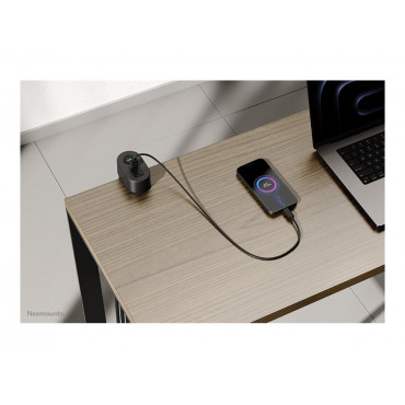 Neomounts | Desk socket with clamp and USB-C and USB-A ports - Quick charge | DS22-840BL6