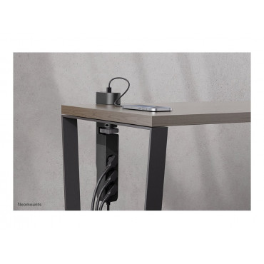 Neomounts | Desk socket with clamp and USB-C and USB-A ports - Quick charge | DS22-840BL6