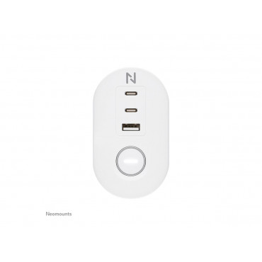 Neomounts | Desk socket with clamp and USB-C and USB-A ports - Quick charge | DS22-840WH6