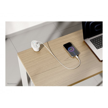 Neomounts | Desk socket with clamp and USB-C and USB-A ports - Quick charge | DS22-840WH6