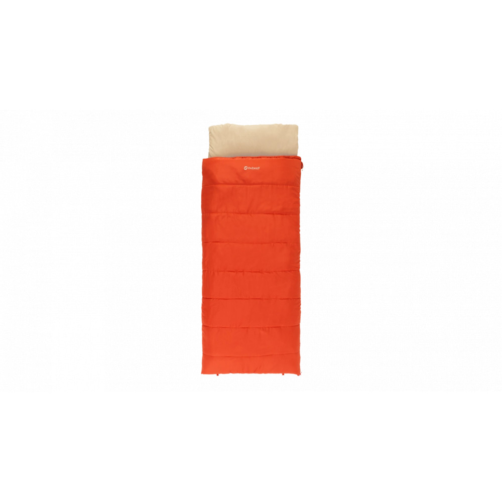 Outwell Contour Lux | Sleeping Bag | 220 x 85 cm | 2-way L-shape open-end with auto lock