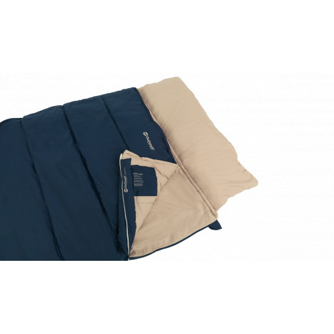 Outwell Contour Lux XL | Sleeping Bag | 220 x 105 cm | 2-way L-shape open-end with auto lock