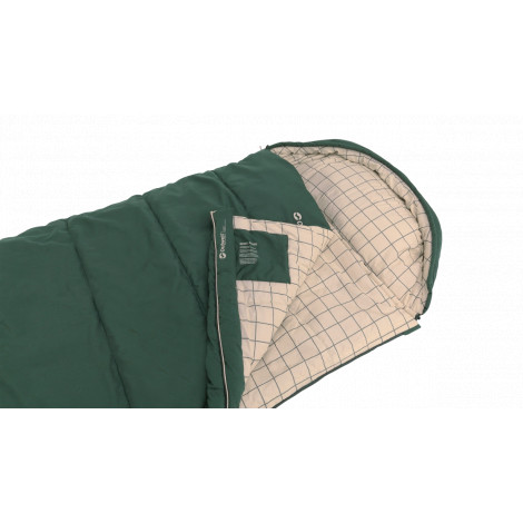 Outwell Camper Prime | Sleeping Bag | 235 x 90 cm | 2-way L-shape open-end with auto lock
