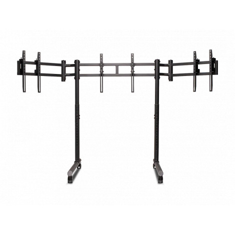 Next Level Racing Floor stand | Round Tube Freestanding Single Monitor Stand | Up to 3x43 " | Height adjustment, Tilt | Maximum 