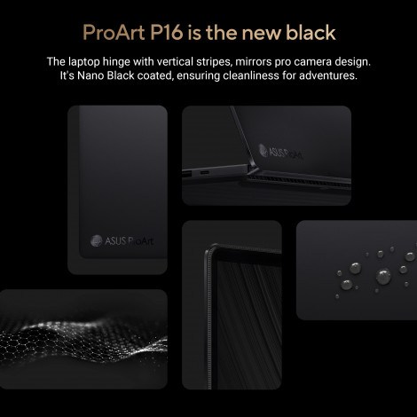 Asus ProArt P16 H7606WP-SR231X | Nano Black | 16 " | OLED | Touchscreen | 3K | 2880 x 1800 pixels | 120 Hz | Glossy | AMD Ryzen 