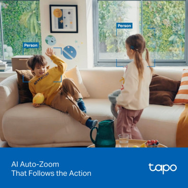 TP-LINK | Tapo C250 | Pan/Tilt AI Home Security Wi-Fi Camera | PTZ | 8 MP | 4mm/F1.6 | H.265 | MicroSD Card up to 512 GB