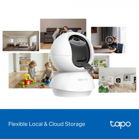 TP-LINK | Tapo C250 | Pan/Tilt AI Home Security Wi-Fi Camera | PTZ | 8 MP | 4mm/F1.6 | H.265 | MicroSD Card up to 512 GB