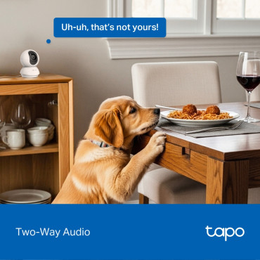 TP-LINK | Tapo C250 | Pan/Tilt AI Home Security Wi-Fi Camera | PTZ | 8 MP | 4mm/F1.6 | H.265 | MicroSD Card up to 512 GB