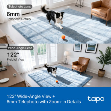 TP-LINK | Tapo C245D | Dual Lens Pan/Tilt Security Camera | Dome | 3 MP | 3.1mm/F1.6 | MicroSD Card up to 512 GB