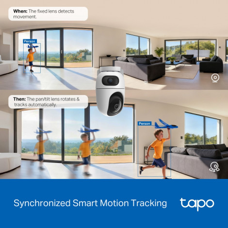 TP-LINK | Tapo C245D | Dual Lens Pan/Tilt Security Camera | Dome | 3 MP | 3.1mm/F1.6 | MicroSD Card up to 512 GB