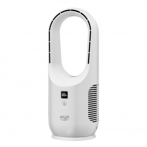 Adler Bladeless Rechargeable Fan | AD 7343 | Desk Fan | Diameter 14 cm | Number of speeds 3 | White