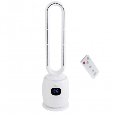 Adler Bladeless Fan | AD 7344 | Tower Fan | 60 W | Diameter 23 cm | Number of speeds 3 | Oscillation | Remote control | White