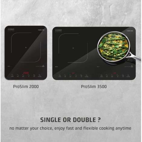 Caso Mobile Single Hob | ProSlim 2000 | Induction | Number of burners/cooking zones 1 | Touch | Timer | Black