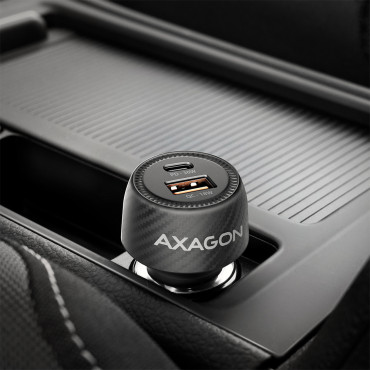 AXAGON Car charger 48W, USB-A + USB-C, PD3.0/PPS/QC4+/SFC | PWC-PQ48