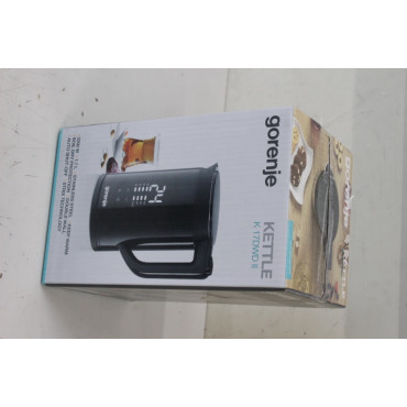 SALE OUT. | Gorenje Kettle | K17DWDII | Electric | 2200 W | 1.7 L | Stainless Steel | 360 rotational base | Black | DEMO, SCRATC