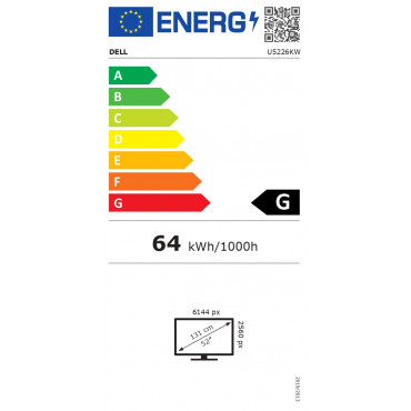 Dell U5226KW | 52 " | IPS | 6K | 21:9 | 120 Hz | 5/8 ms | 6144 x 2560 pixels | 400 cd/m | HDMI ports quantity 2 | Silver