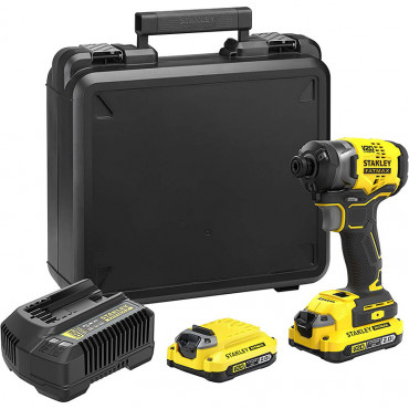Stanley | 18V V20 Brushless 3-Speed Impact Driver - 2.0Ah Kit | SFMCF820D2K-QW | 18 V | 2.0 Ah | Lithium Ion