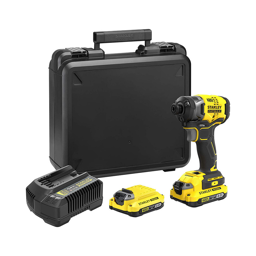 Stanley | 18V V20 Brushless 3-Speed Impact Driver - 2.0Ah Kit | SFMCF820D2K-QW | 18 V | 2.0 Ah | Lithium Ion