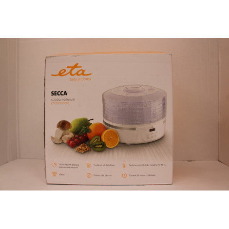 SALE OUT. ETA Fruit Dryer | ETA730190000 Secca | Power 380 W | Number of trays 5 | Integrated timer | White | DEMO