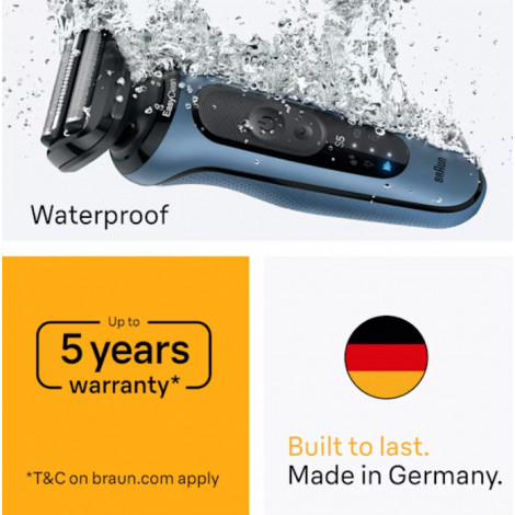 Braun Shaver | Series 5 52-A1000s | Operating time (max) 50 min | Wet & Dry | Lithium Ion | Blue/Black