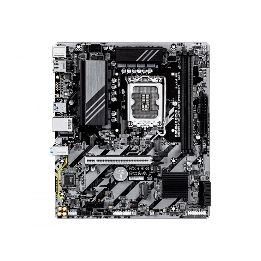 Gigabyte B860M E GEN5 | Processor family Intel | Processor socket LGA1851 | DDR5 | Number of SATA connectors 4 | Supported hard 