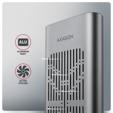 AXAGON USB-C 20Gbps Dual M.2 NVMe SSD CLONE MASTER Enclosure | EEM2-20GD