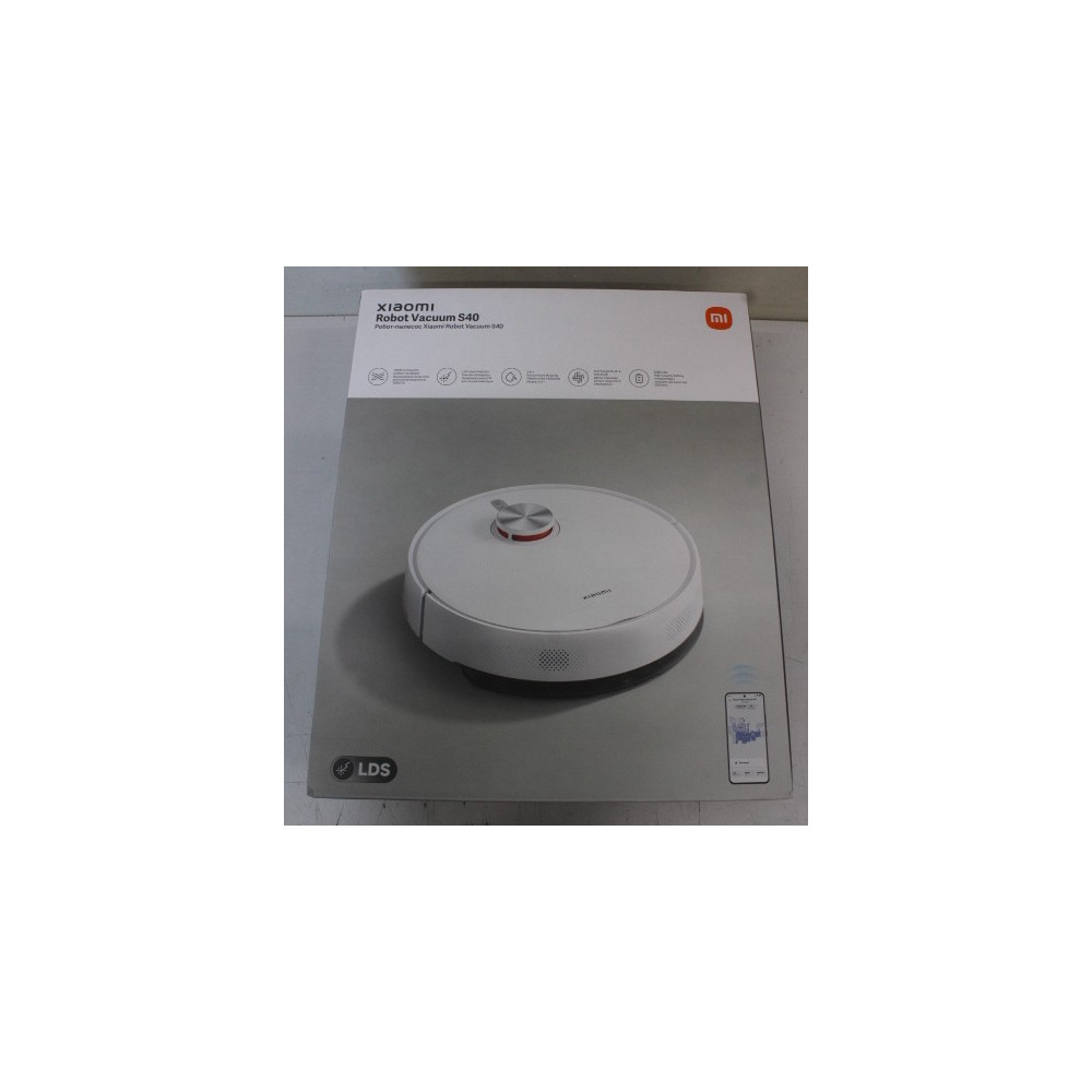 SALE OUT. Xiaomi Robot Vacuum S40 EU | Xiaomi Robot Vacuum S40 EU | Wet&Dry | 5200 mAh | Dust capacity 0.52 L | 10000 Pa | White