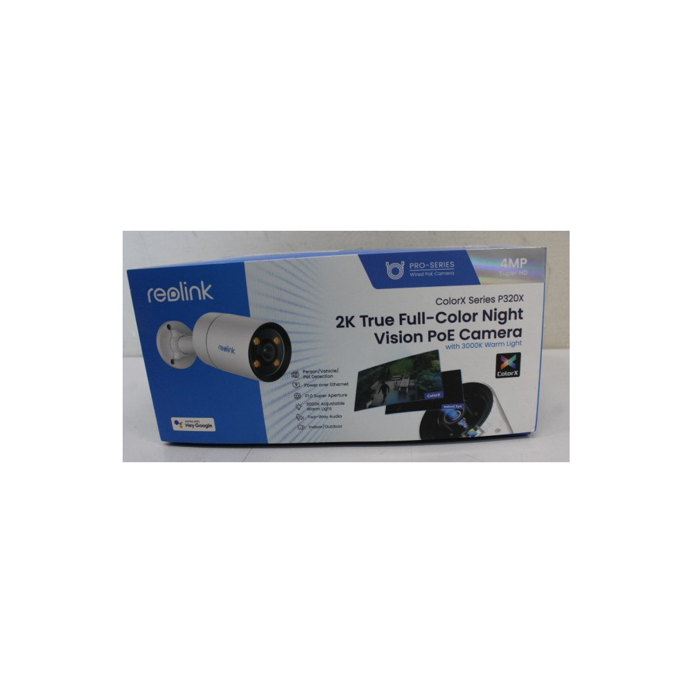 SALE OUT. Reolink ColorX Series P320X 2K 4MP True Color Night Vision PoE Camera | Reolink | 2K True Color Night Vision PoE Camer