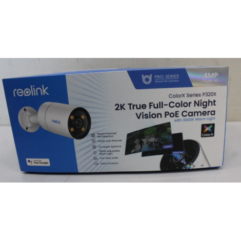 SALE OUT. Reolink ColorX Series P320X 2K 4MP True Color Night Vision PoE Camera | Reolink | 2K True Color Night Vision PoE Camer