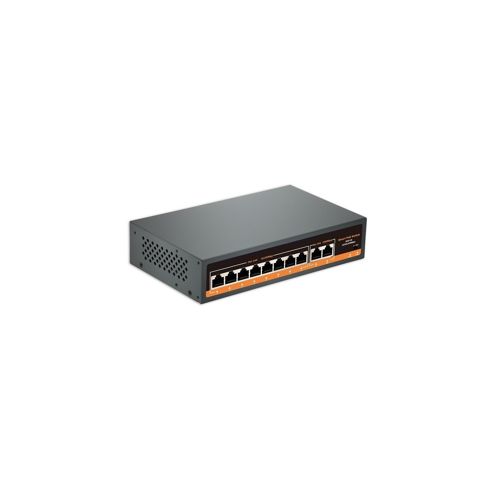 PoE šakotuvas 100Mbps 8portų +2G uplink
