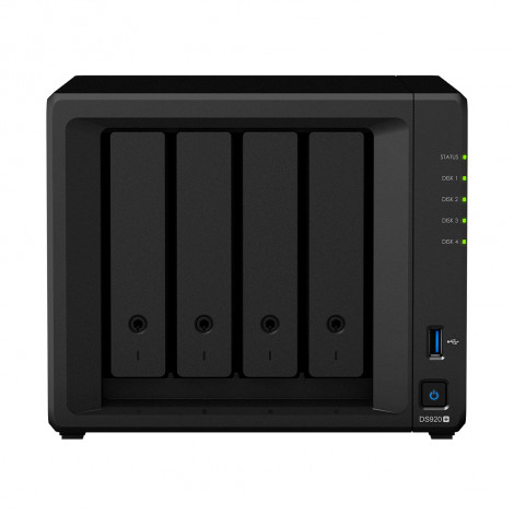 Synology | Tower NAS | DS920+ | up to 4 HDD/SSD Hot-Swap | Intel Celeron | Intel Celeron J4125 Quad Core | Processor frequency 2