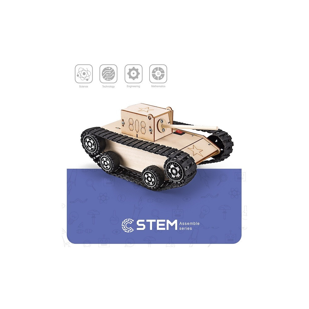 Medinis konstruktorius "Elektrinis tankas", mokomasis modelis