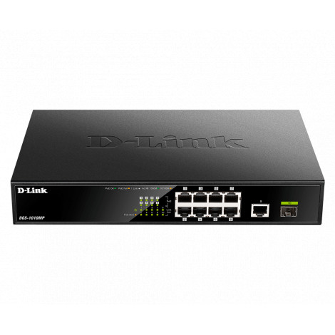 D-Link | 10 Gigabit port Switch with PoE | DGS-1010MP | Unmanaged | Desktop / Rackmount | Gigabit Ethernet (copper) ports quanti
