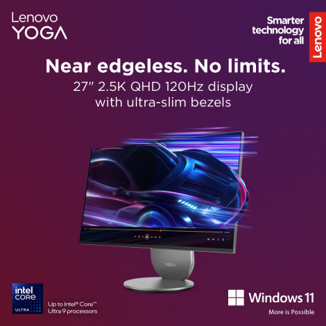 Lenovo Yoga | 27IAH10 | Desktop | AIO | 27 " | Inte Core Ultra 7 | 255H | 16 GB | Soldered LPDDR5x | 1000 GB | Intel Arc 140T GP