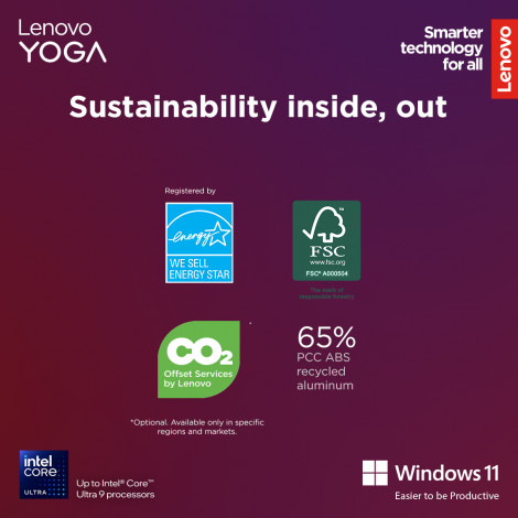 Lenovo Yoga | 27IAH10 | Desktop | AIO | 27 " | Inte Core Ultra 7 | 255H | 16 GB | Soldered LPDDR5x | 1000 GB | Intel Arc 140T GP