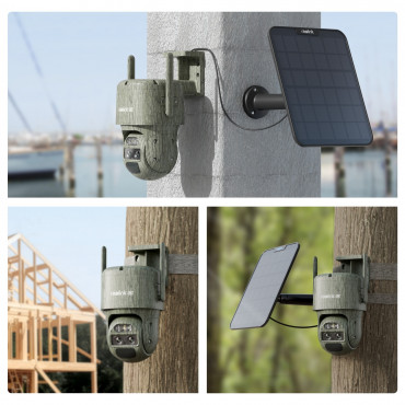 Reolink | TrackMix Series G770 Camouflage with Solar Panel 2 4G LTE Dual-Lens Battery Security Camera | PTZ | 4 MP | 2.8mm/F1.6 