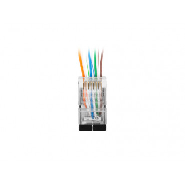 Lanberg | RJ45 CAT.6 FTP Plug 8P8C PASS Through Type, 100 pcs | PLS-6000EZ | Transparent