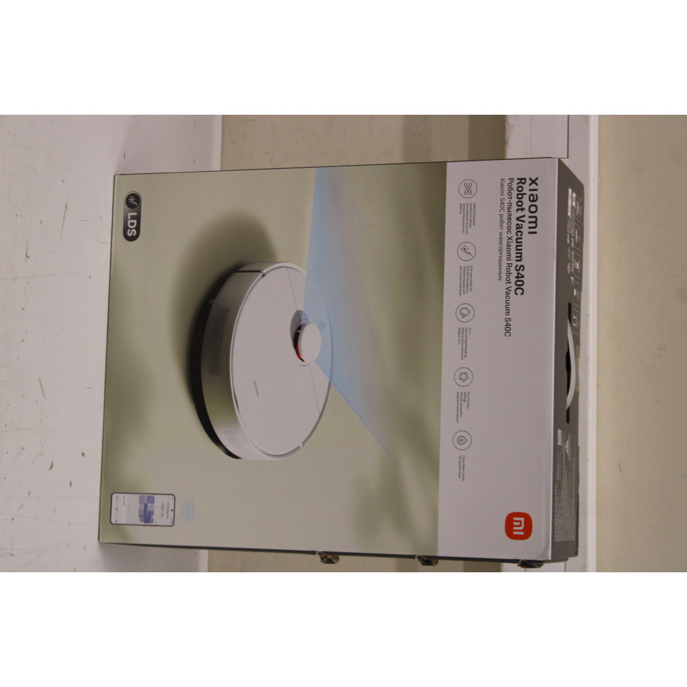 SALE OUT. Xiaomi Robot Vacuum S40C EU | Xiaomi Robot Vacuum S40C EU | Wet&Dry | 2600 mAh | Dust capacity 0.52 L | 5000 Pa | Whit
