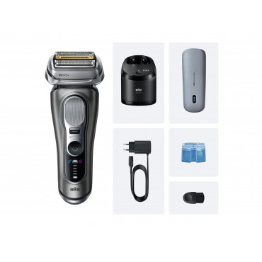 Braun Shaver | Series 9 Pro+ 9675cc | Operating time (max) 60 min | Wet & Dry | Lithium Ion | Grey