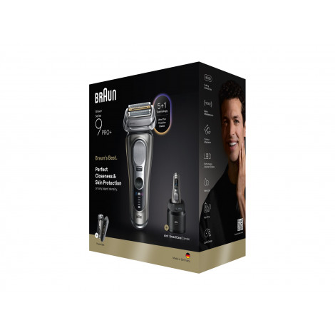 Braun Shaver | Series 9 Pro+ 9675cc | Operating time (max) 60 min | Wet & Dry | Lithium Ion | Grey