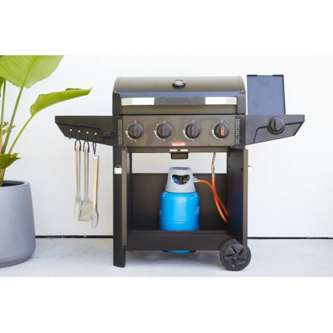 Barbecook Gas Barbecue Luca 412 with Cabinet and Sideburner, 145.4 x 60.3 x 112.3 cm | BC-GAS-3100