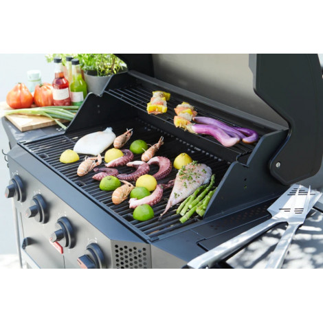 Barbecook Gas Barbecue Luca 412 with Cabinet and Sideburner, 145.4 x 60.3 x 112.3 cm | BC-GAS-3100