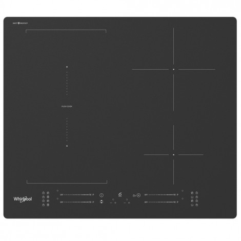 Whirlpool WF S7560NE BM Hob, Glass Ceramic, Induction, Built-in, 4 cooking zones, Width 59 cm, Black | Whirlpool