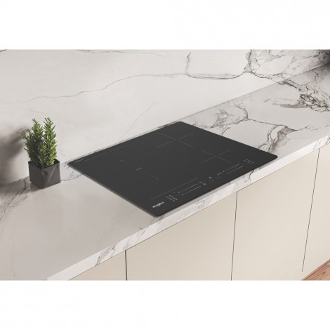 Whirlpool WF S7560NE BM Hob, Glass Ceramic, Induction, Built-in, 4 cooking zones, Width 59 cm, Black | Whirlpool