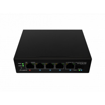 Lanberg Switch PoE 1xBT 3xAT SFP/ETH Din Unmanagment Fast Ethernet | ILFE-4P-1GE-1S-90