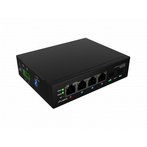 Lanberg Switch Light IndustrialPoE 1xBT 3xAT 2xSFP Din Unmanagment Gigabit Ethernet | ILGE-4P-2S-90 | Unmanaged